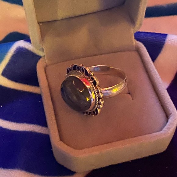 New! Alchemy63 Handmade Labradorite Ring - Picture 11 of 11